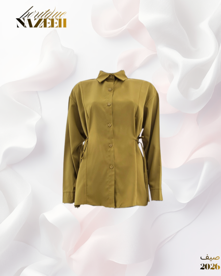 قميص مع ربطة على الجانبين